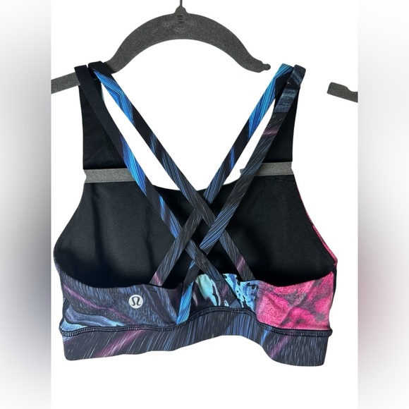 Lululemon Energy Bra Nulux Electrobeam Multi Size 4 - Picture 6 of 8